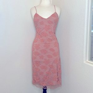 NBD lace midi dress